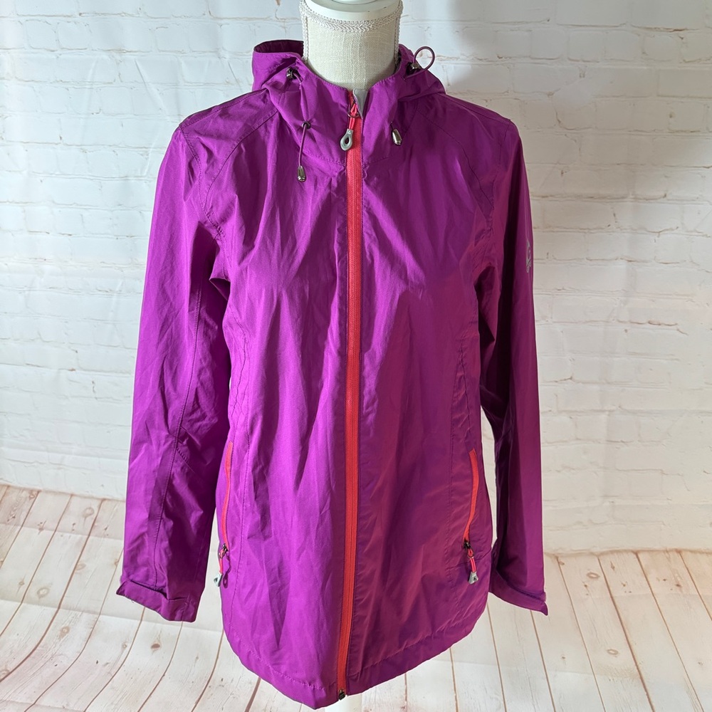 Gerry Rain Coat Jack Windbreaker Packable Lightweight Waterproof Purple M